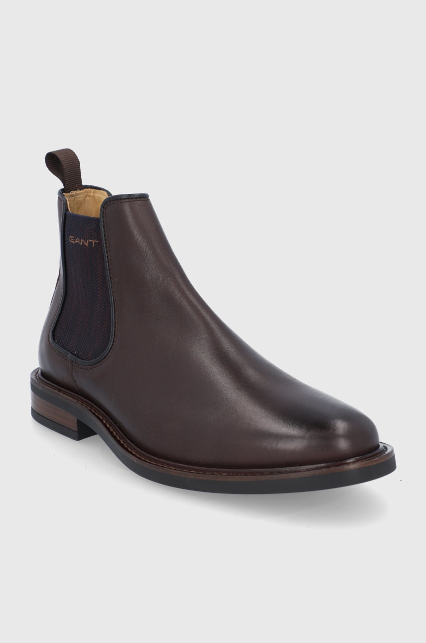 

Кожаные полусапоги Gant мужские коричневый