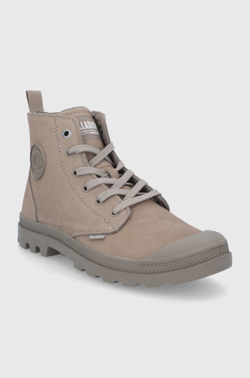 

Замшевые кеды Palladium Pampa Hi Zip Nbk мужские цвет серый
