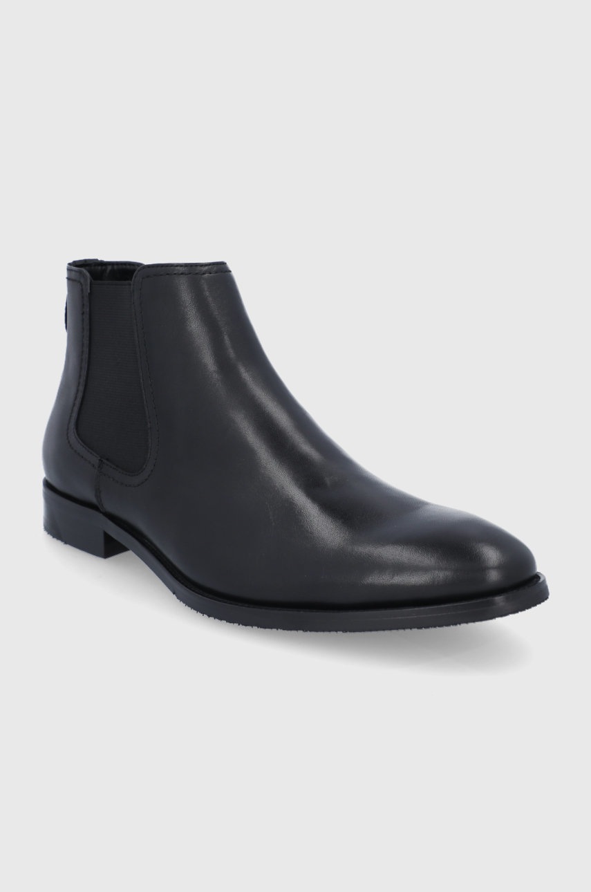 

Кожаные полусапоги Aldo мужские чёрный
