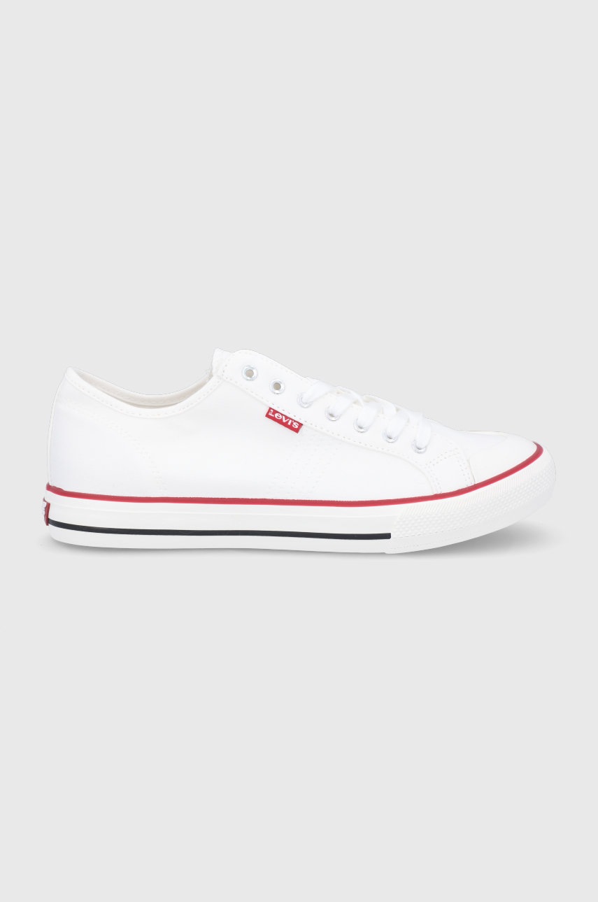 

Ниски кецове Levi's мъжки в черно, Бял