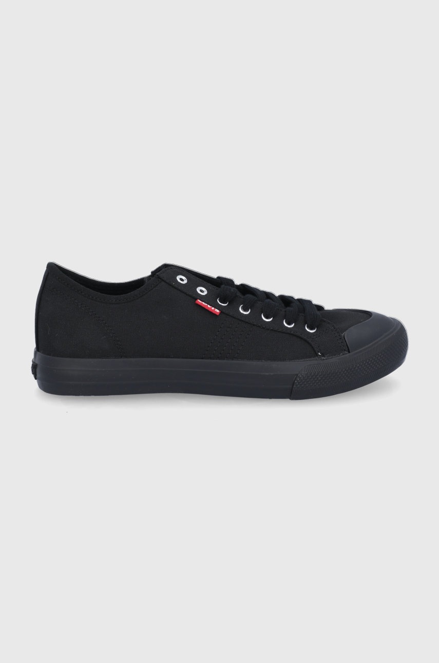 

Ниски кецове Levi's мъжки в черно, Черен