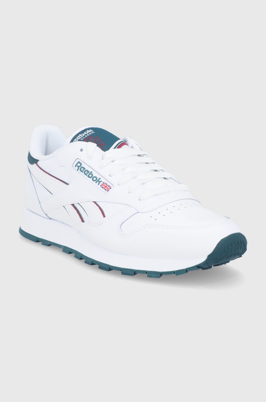 

Кожаные ботинки Reebok Classic CL LTHR H69219 цвет белый