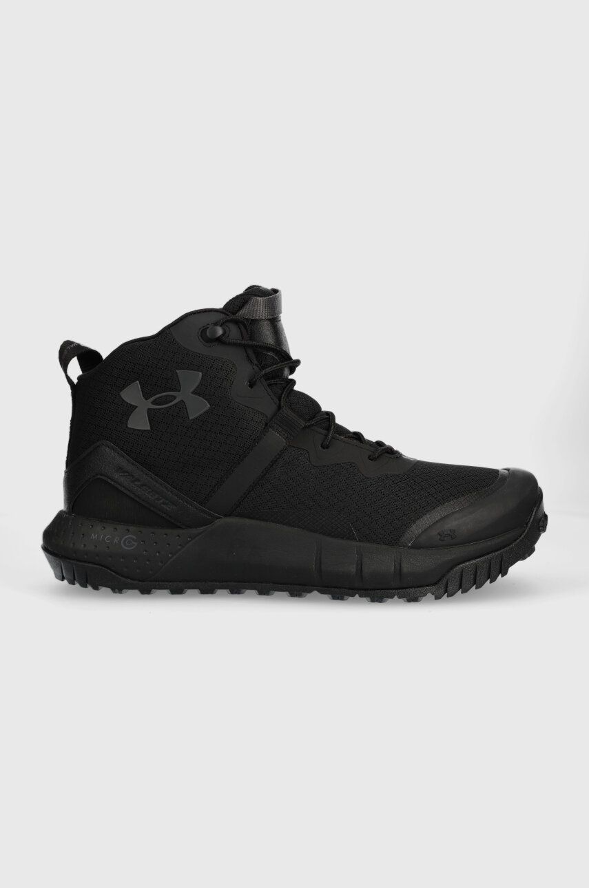 Levně Boty Under Armour UA Micro G Valsetz Mid pánské, černá barva