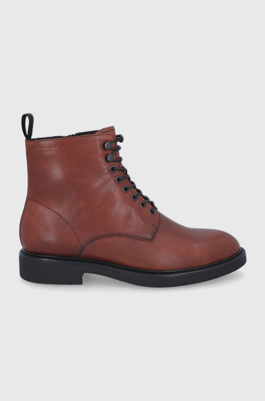 Levně Kožené boty Vagabond Shoemakers pánské, hnědá barva