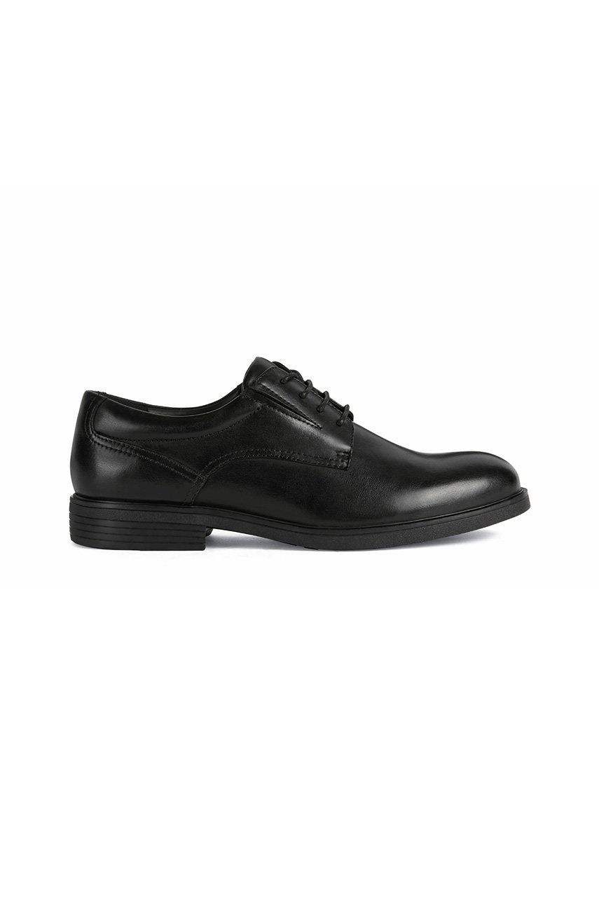 Geox Pantofi de piele bărbați, culoarea negru answear.ro