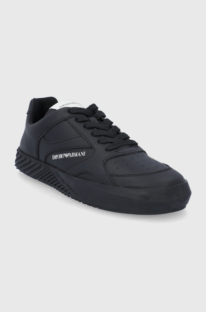 

Шкіряні черевики Emporio Armani колір чорний