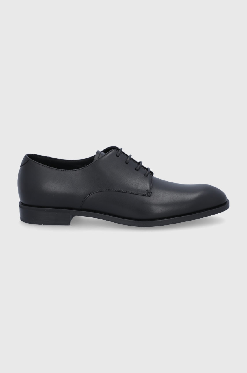 Emporio Armani Pantofi De Piele Barbati, Culoarea Negru