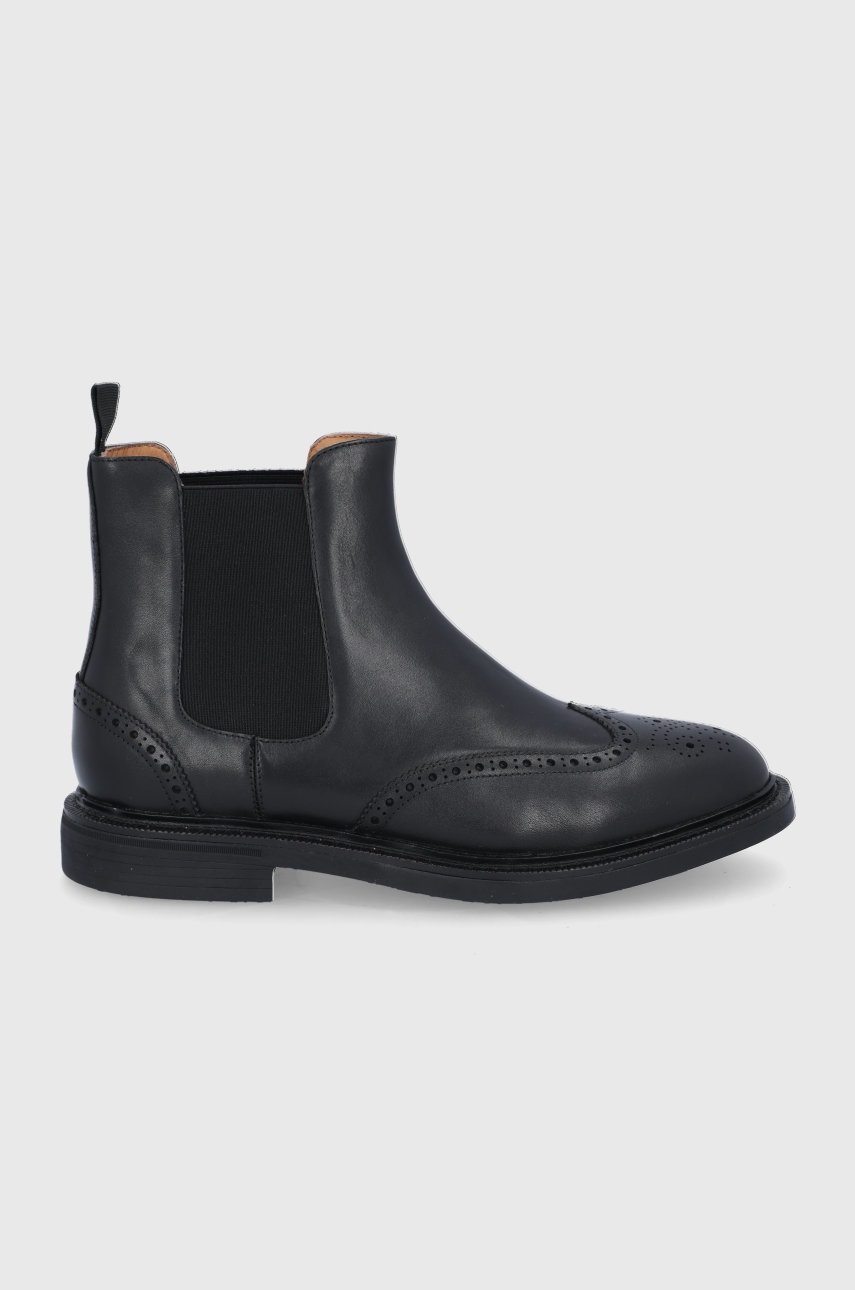 

Кожени боти челси Polo Ralph Lauren мъжки в черно, Черен