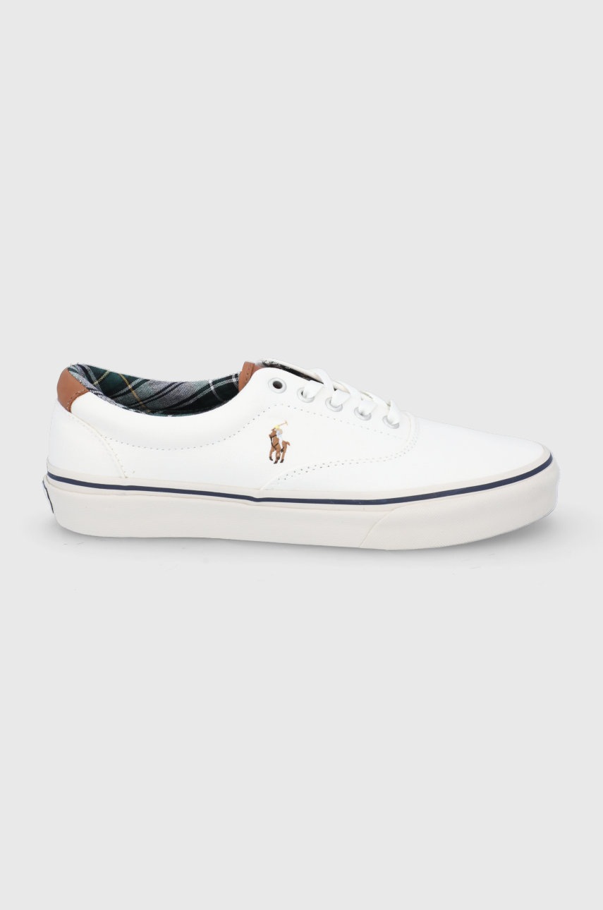 

Ниски кецове Polo Ralph Lauren мъжки в бяло, Бял