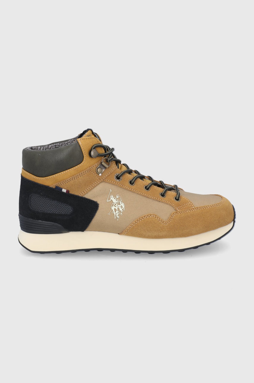 U.s. polo assn. pantofi bărbați, culoarea maro