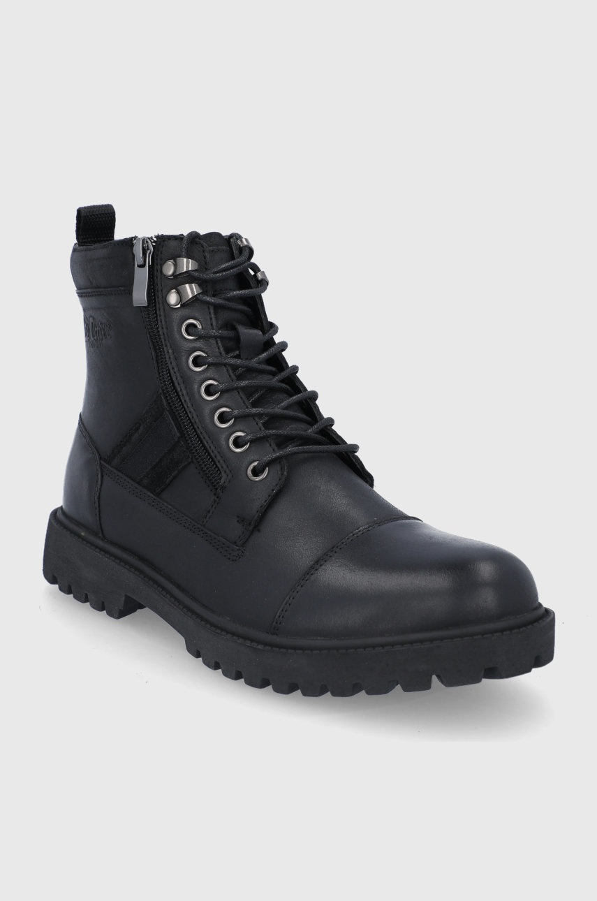 

Кожаные ботинки Lee Cooper мужские цвет чёрный