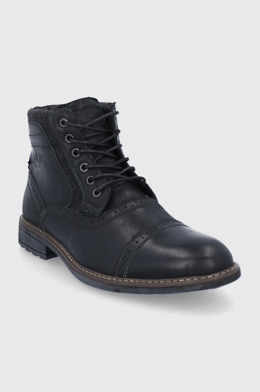 

Шкіряні черевики Lee Cooper чоловічі колір чорний