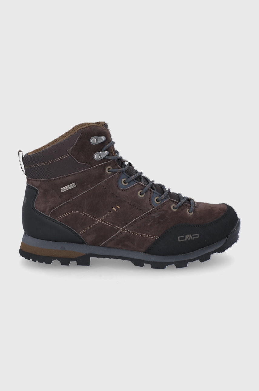 E-shop Boty CMP alcor mid trekking shoe wp pánské, hnědá barva, lehce zateplené