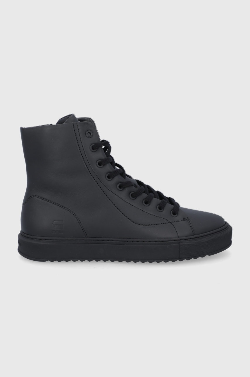 

Кожени кецове G-Star Raw мъжки в черно, Черен