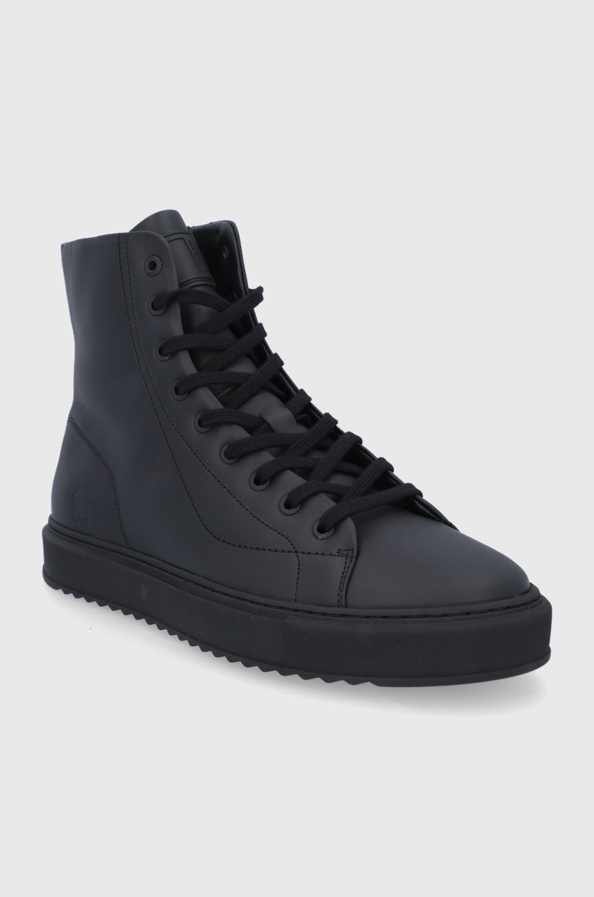 

Кожаные кеды G-Star Raw мужское цвет чёрный