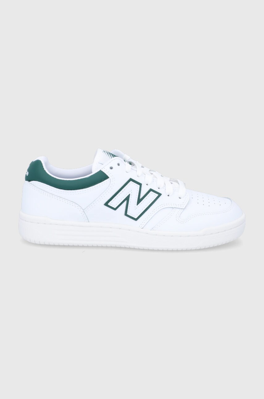 New Balance sneakers de piele BB480LGT 480 culoarea alb BB480LGT