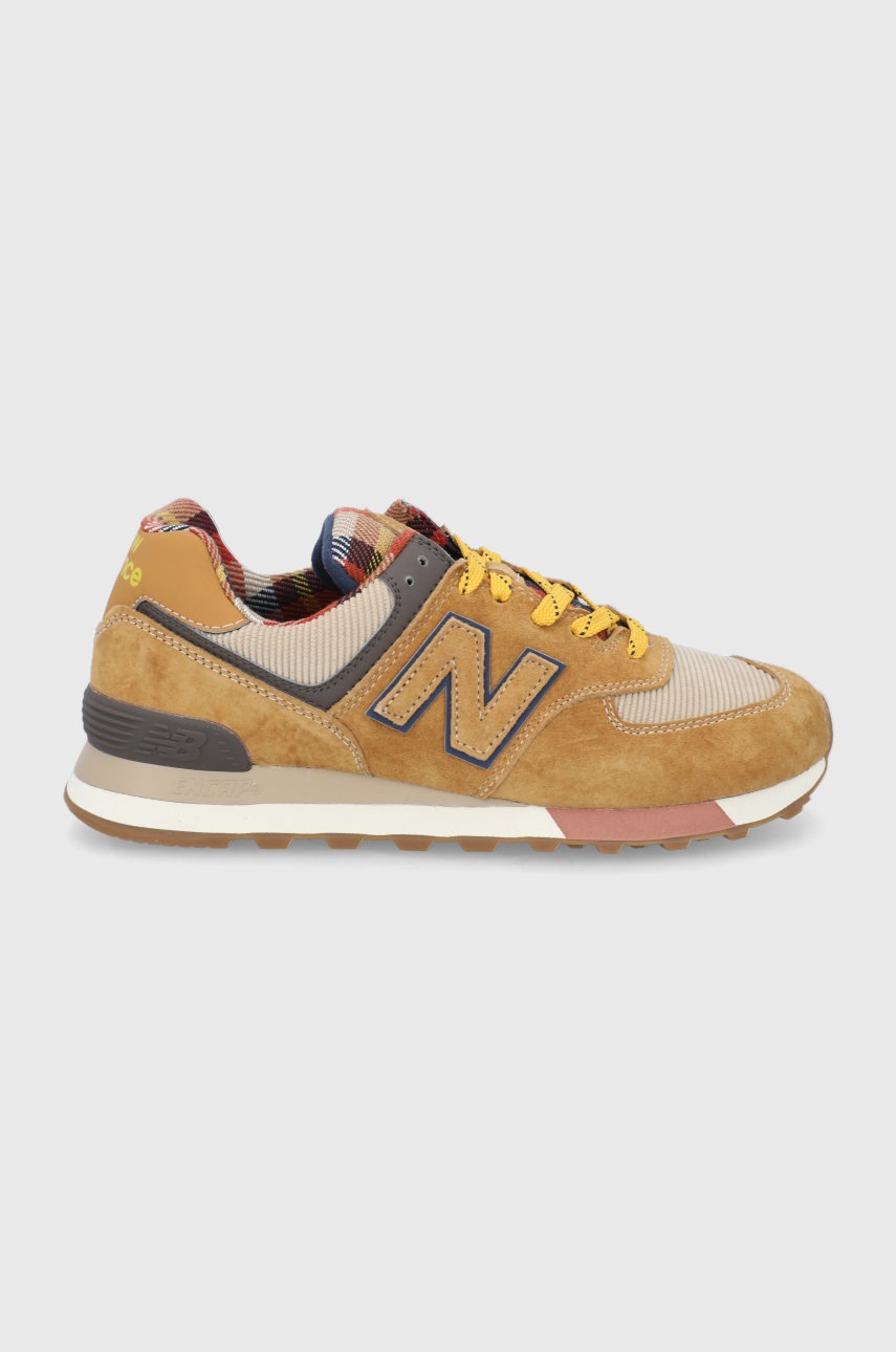 

Обувки New Balance ML574HMI в кафяво, Кафяв