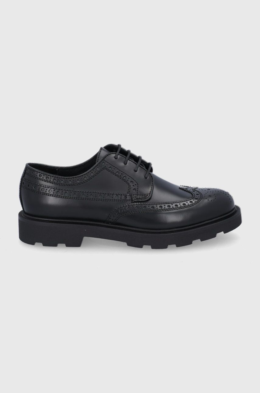 Sisley Pantofi De Piele Barbati, Culoarea Negru