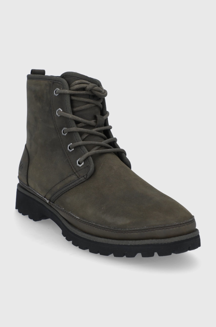 

Шкіряні черевики UGG Harkland Weather чоловічі колір зелений