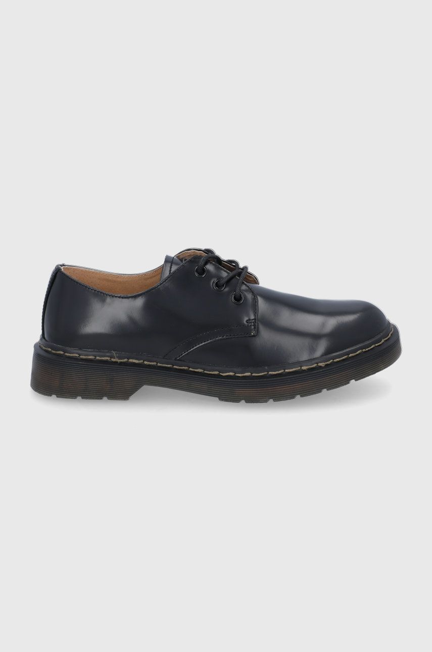GOE Pantofi de piele bărbați, culoarea negru answear.ro imagine 2022 reducere