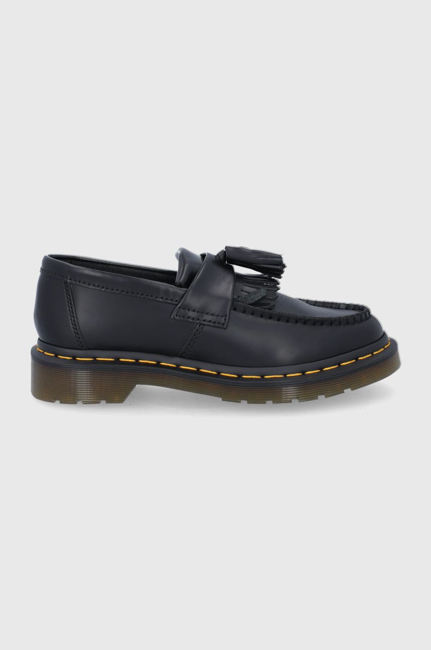 Levně Kožené mokasíny Dr. Martens Adrian Yellow Stitch černá barva, 22209001