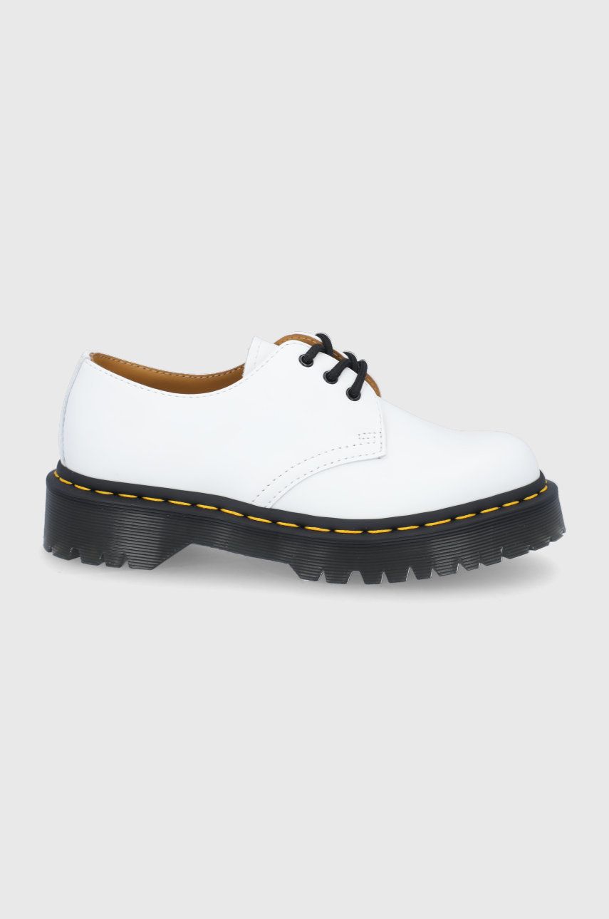 Dr. Martens Pantofi de piele Bex 1461 culoarea alb answear.ro