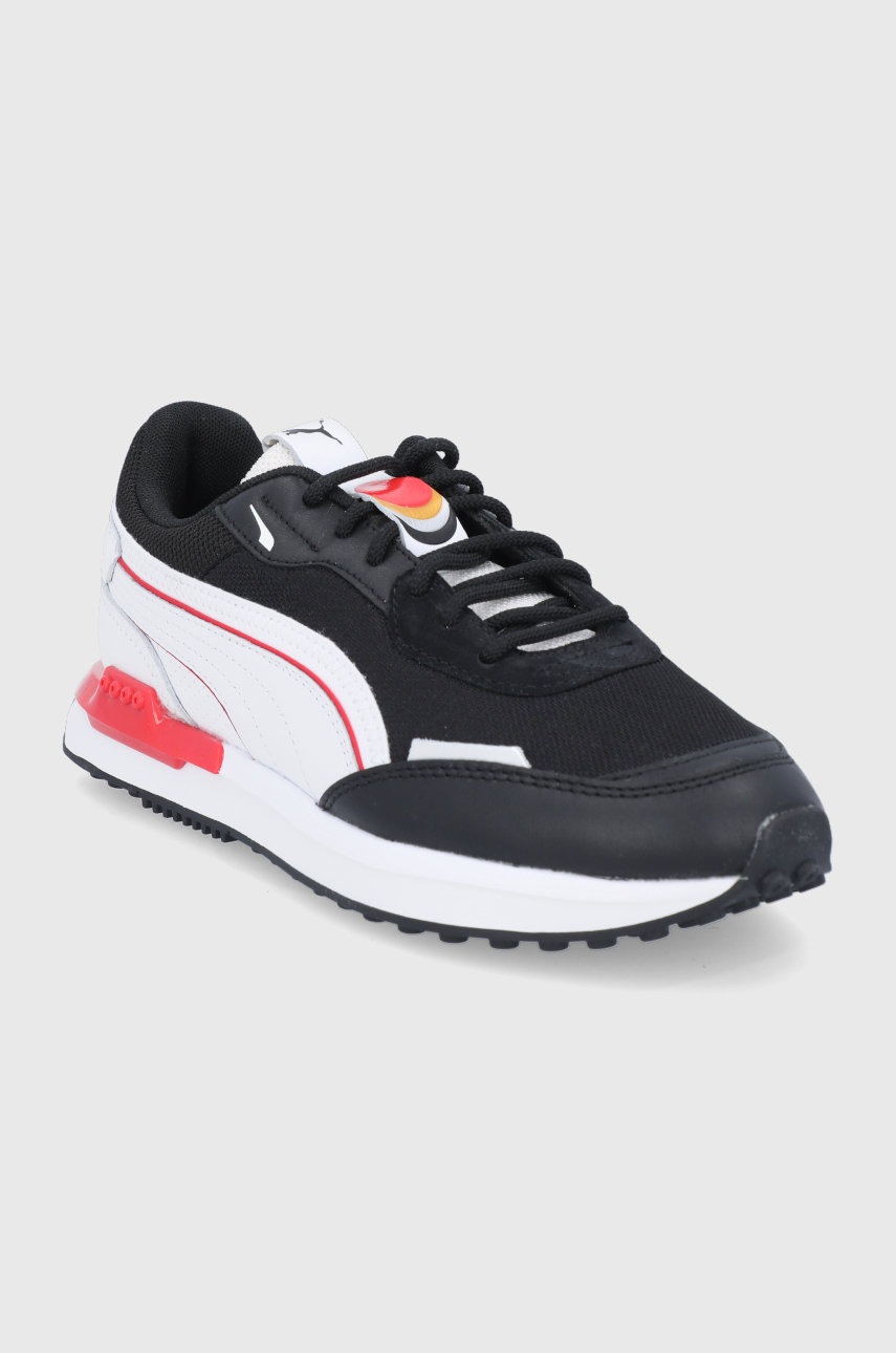 

Черевики Puma City Rider AS 382554 колір чорний на плоскому ходу