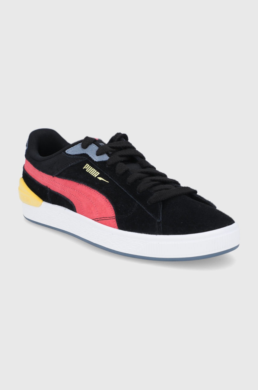 

Замшевые кроссовки Puma Suede Bloc 381183 цвет чёрный на плоском ходу