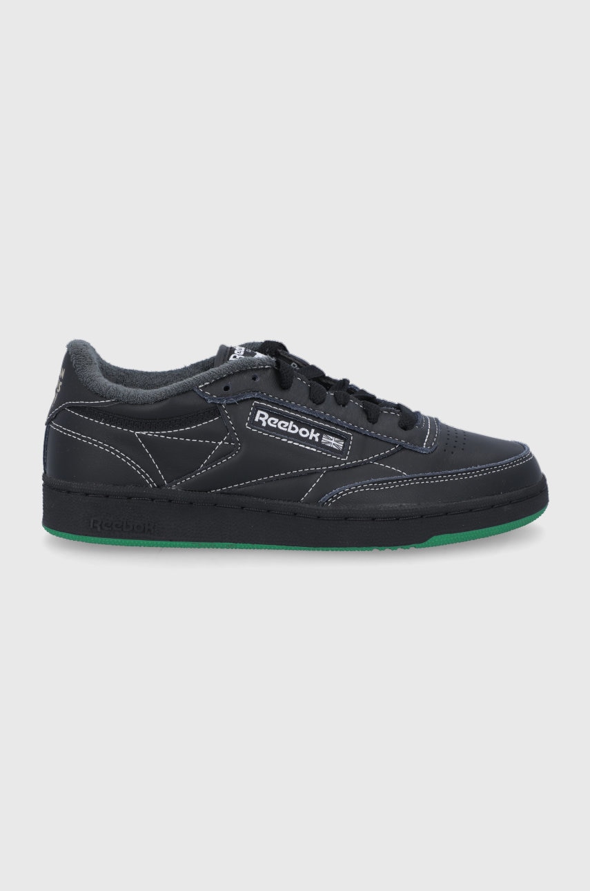 Reebok Classic Pantofi Club C 85 Culoarea Negru, Cu Toc Plat, Gx8318 Gx8318-cblk/vcrd