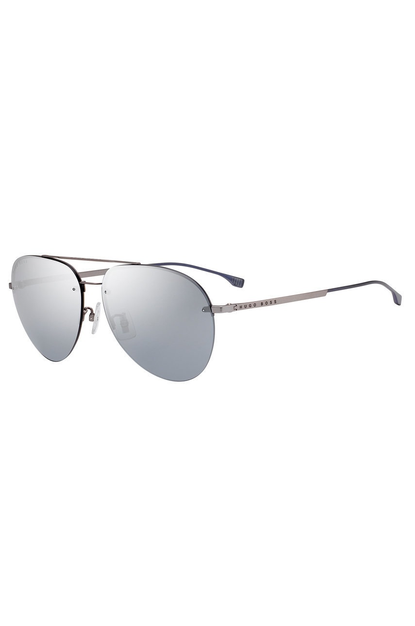 Hugo Boss Okulary przeciwsłoneczne męskie kolor srebrny