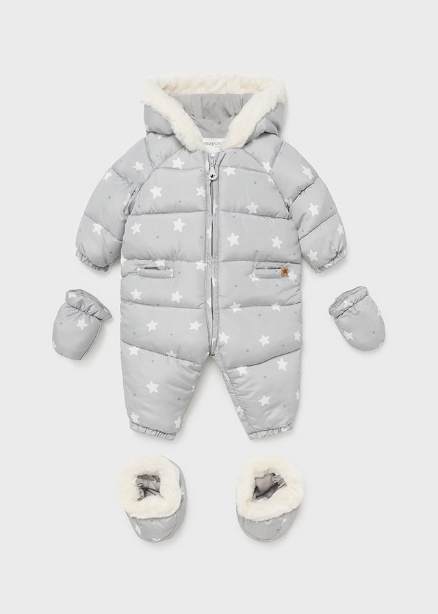 

Бебешки гащеризон Mayoral Newborn в сиво, Сив