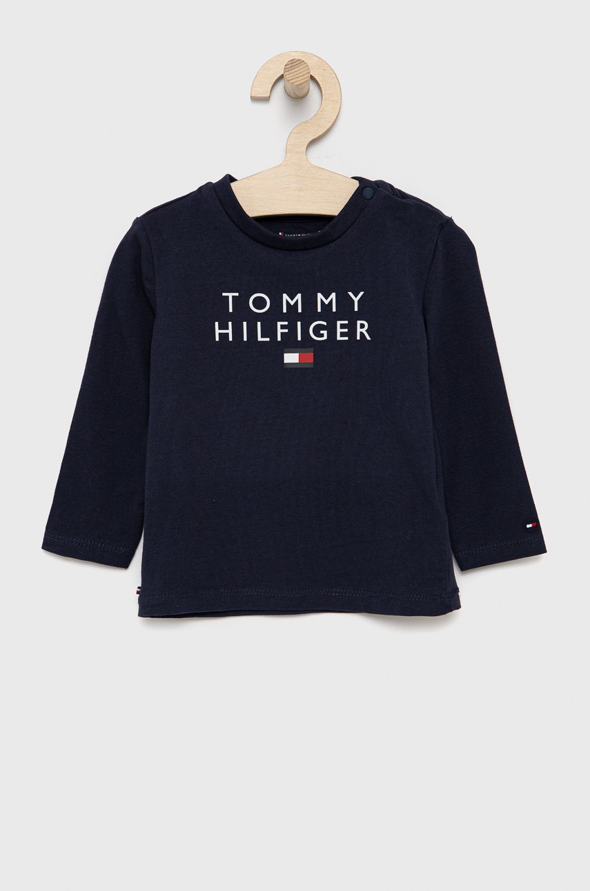 

Бебешка блуза с дълги ръкави Tommy Hilfiger в тъмносиньо, Тъмносин