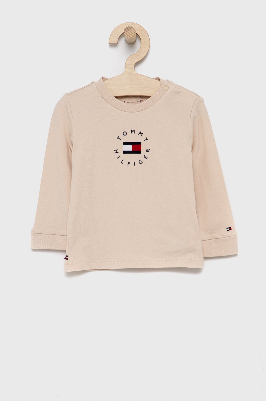 

Бебешка блуза с дълги ръкави Tommy Hilfiger в бежово, Бежов