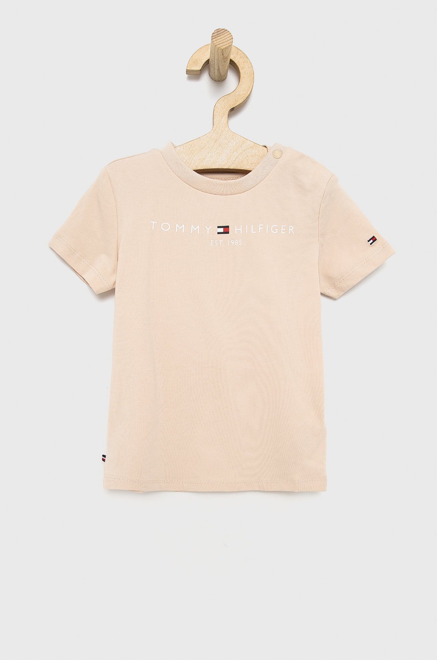 

Бебешка тениска Tommy Hilfiger в бежово, Бежов