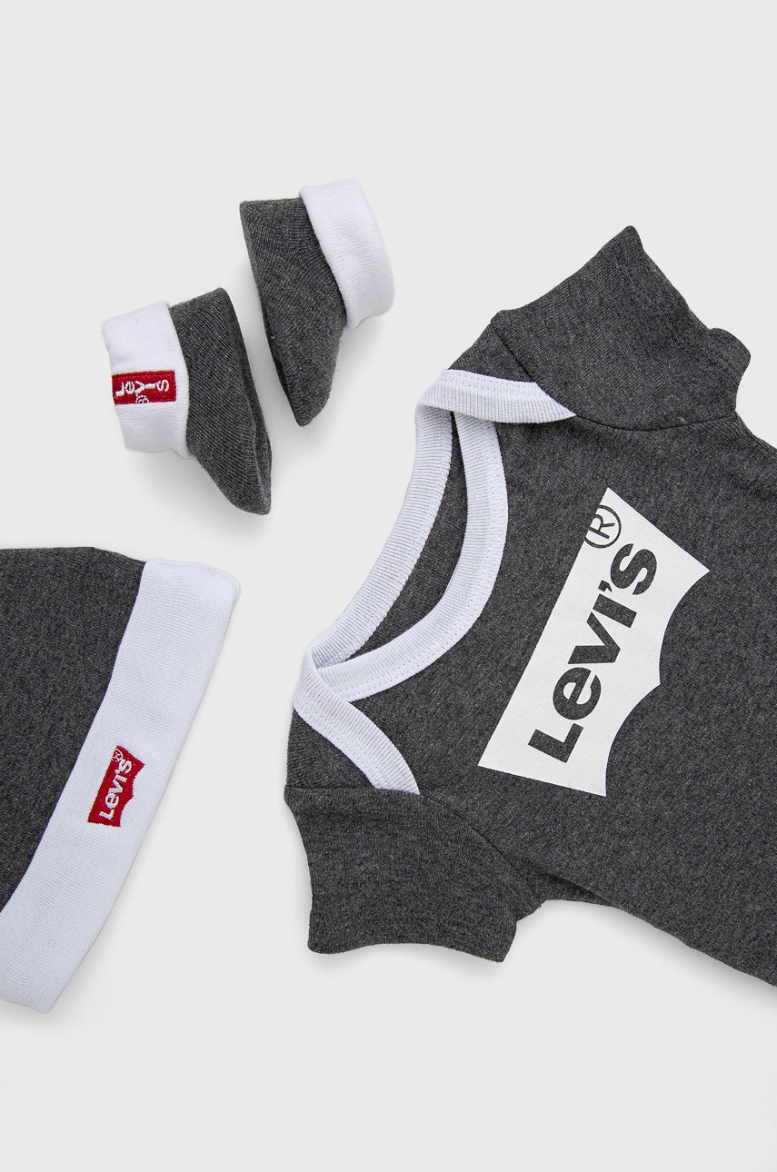 

Комплект за бебета Levi's в сиво, Сив
