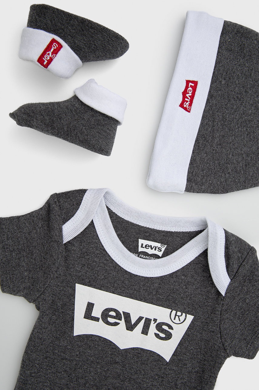 

Комплект за бебета Levi's в сиво, Сив