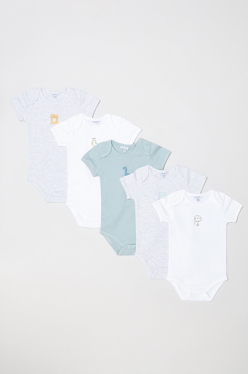 

Бебешко боди OVS (5 броя) в сиво, Сив