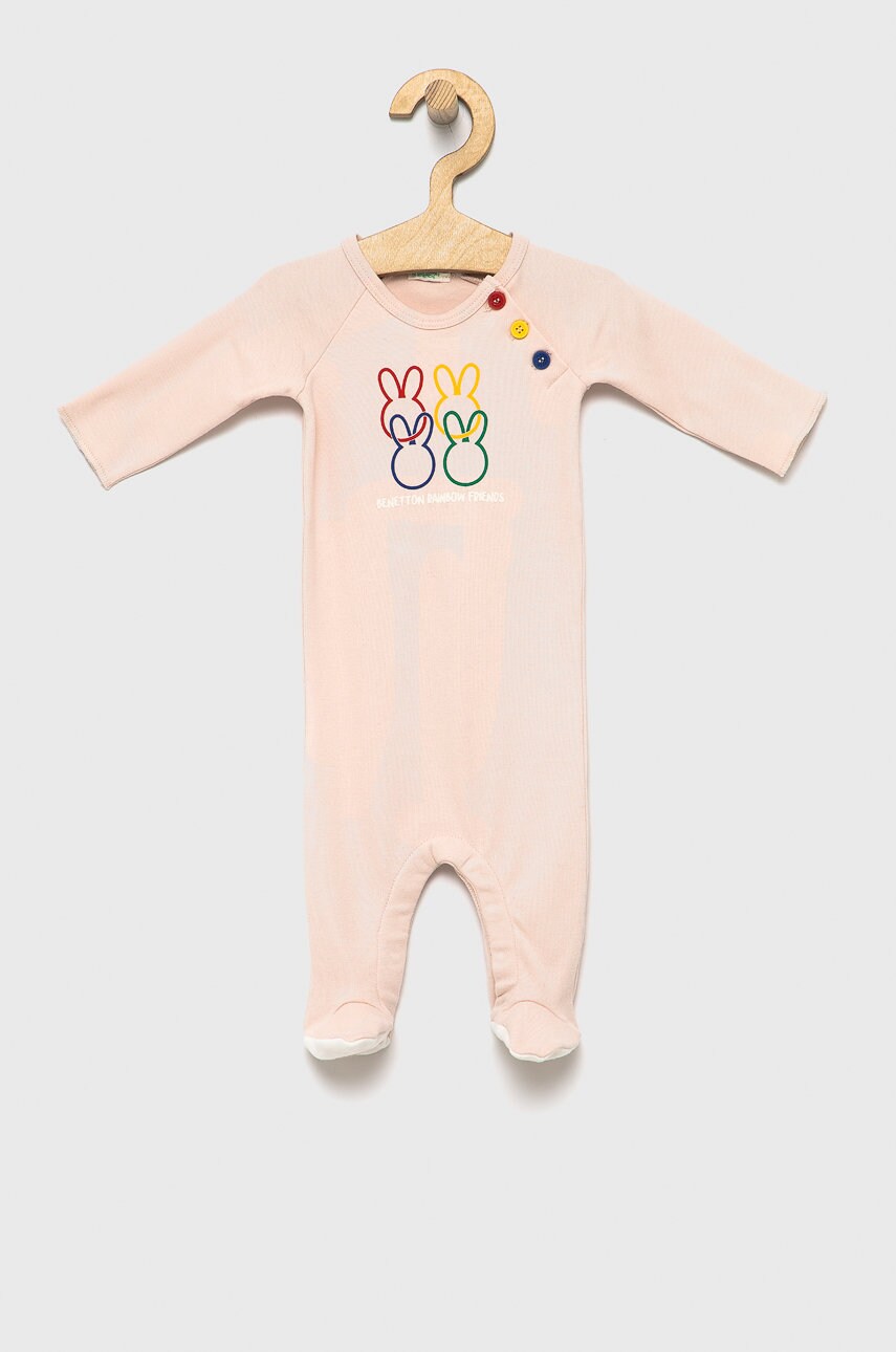 United Colors Of Benetton costum bebe culoarea roz