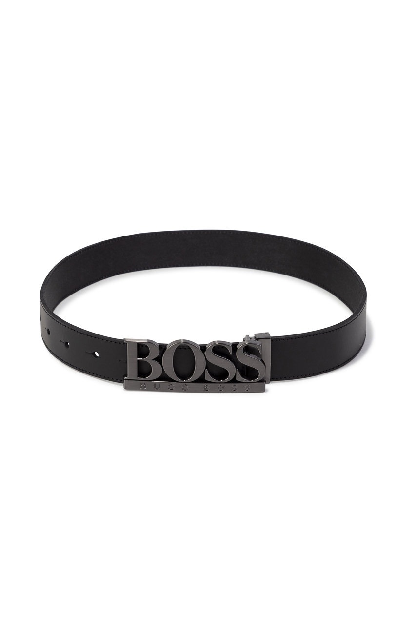 

Детский кожаный ремень Boss цвет чёрный