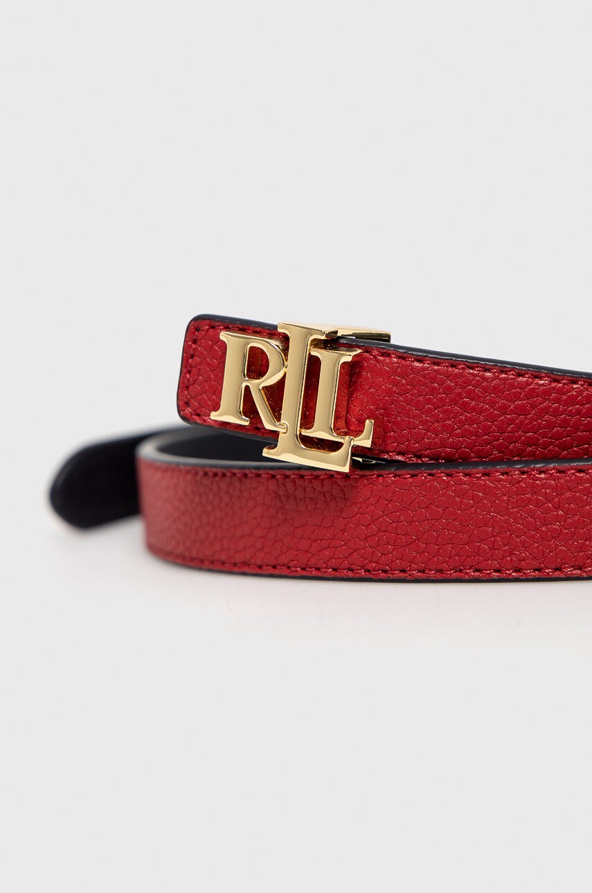 

Двухсторонний кожаный ремень Lauren Ralph Lauren женский цвет красный