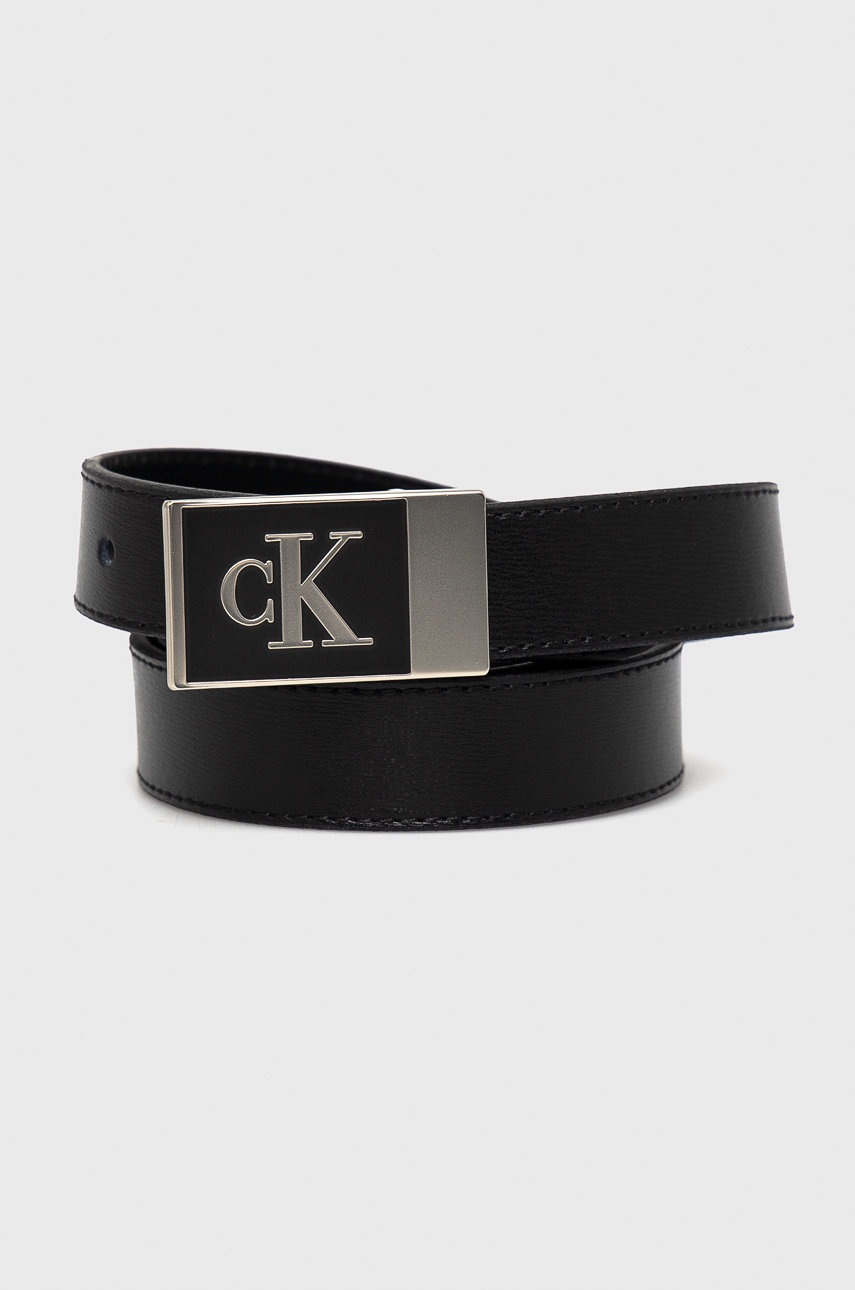 

Кожен колан Calvin Klein Jeans дамски в черно, Черен