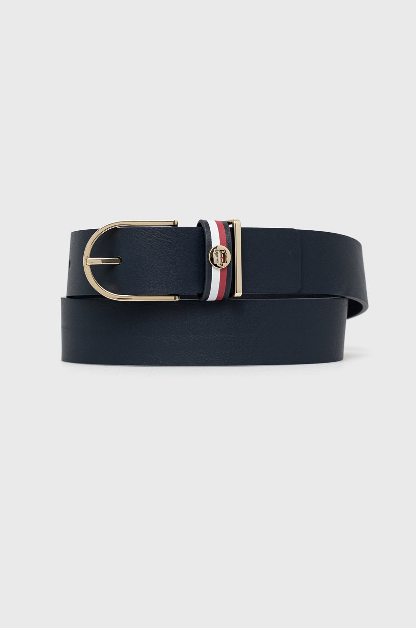

Кожен колан Tommy Hilfiger дамски в тъмносиньо, Тъмносин