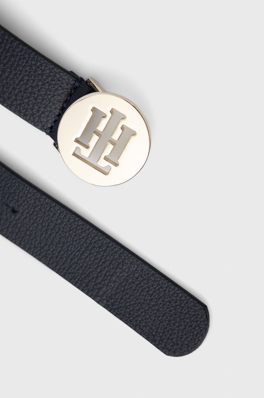 

Шкіряний ремінь Tommy Hilfiger жіночий колір синій