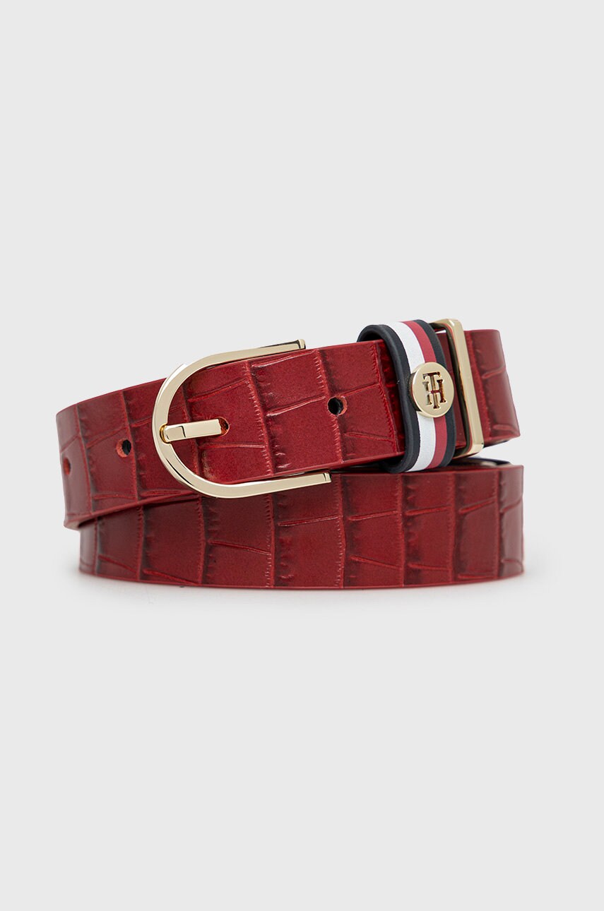 

Кожен колан Tommy Hilfiger дамски в червено, Червен