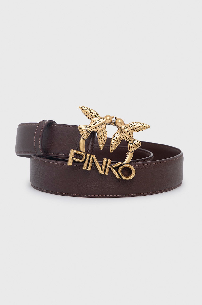 

Кожен колан Pinko дамски в бордо