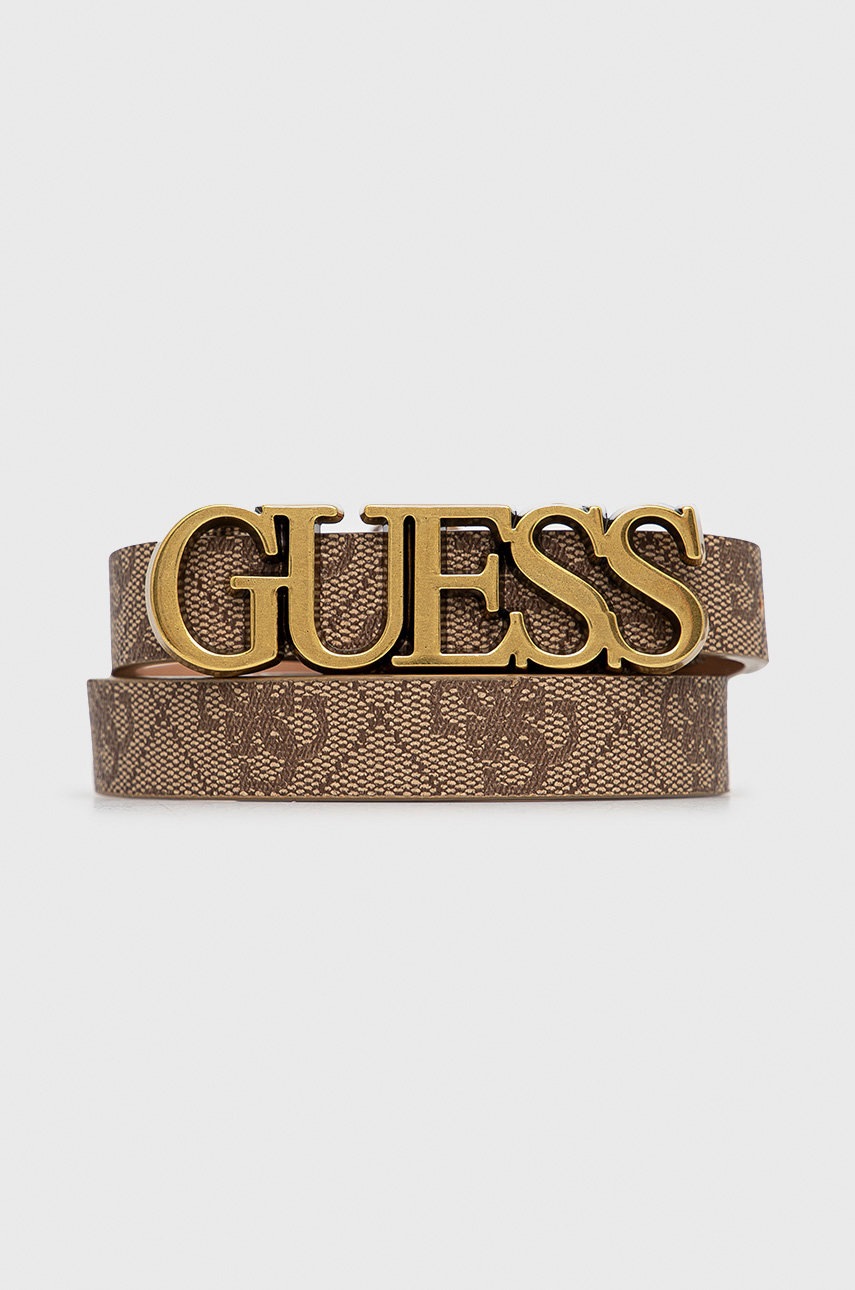 

Колан Guess дамски в кафяво, Кафяв