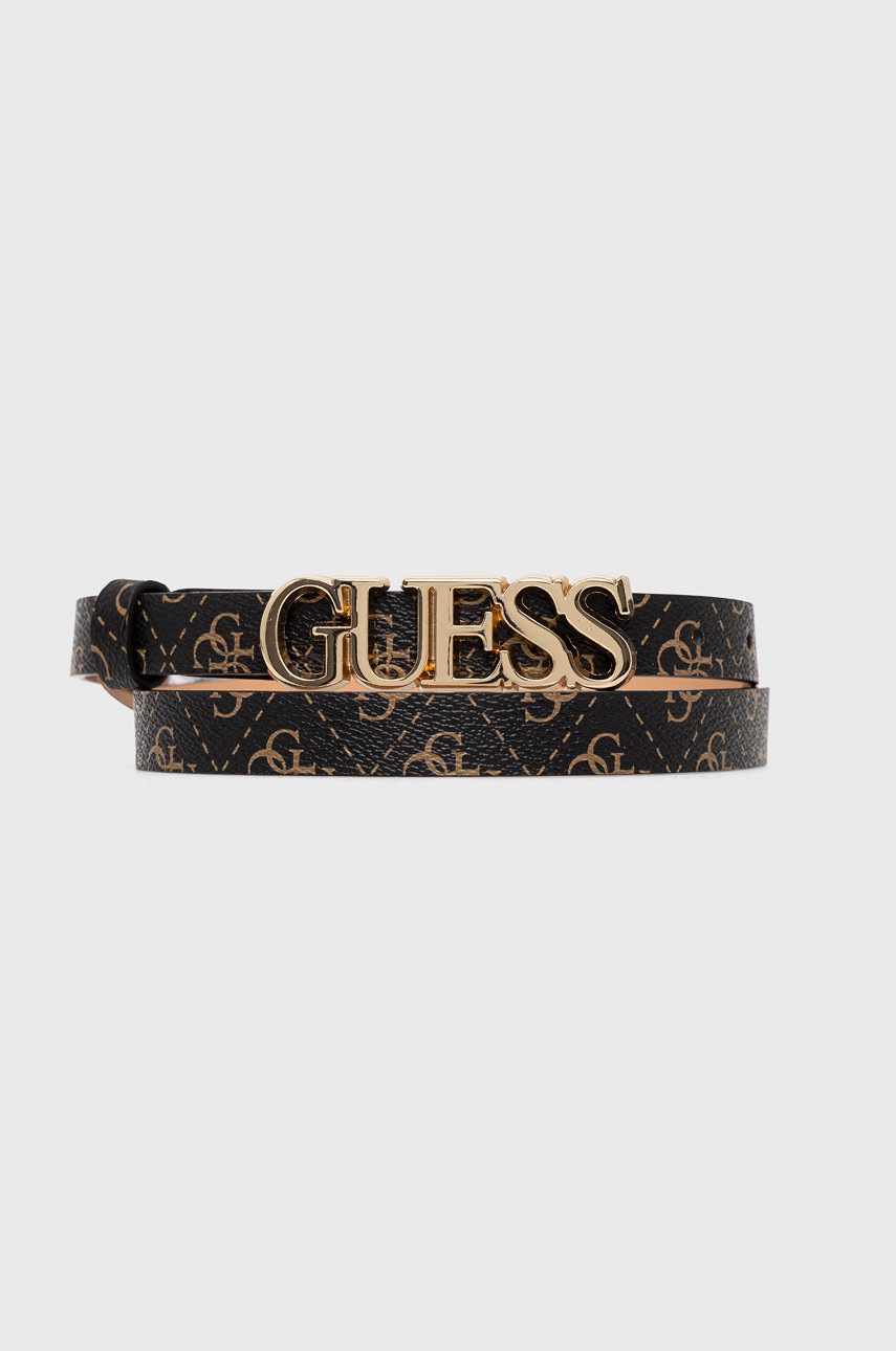 

Колан Guess дамски в кафяво, Кафяв