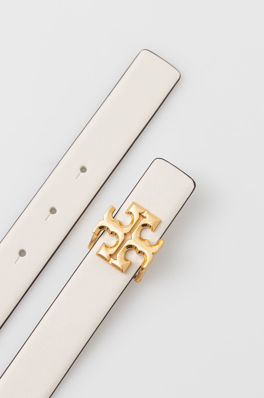 

Шкіряний ремінь Tory Burch жіночий колір прозорий
