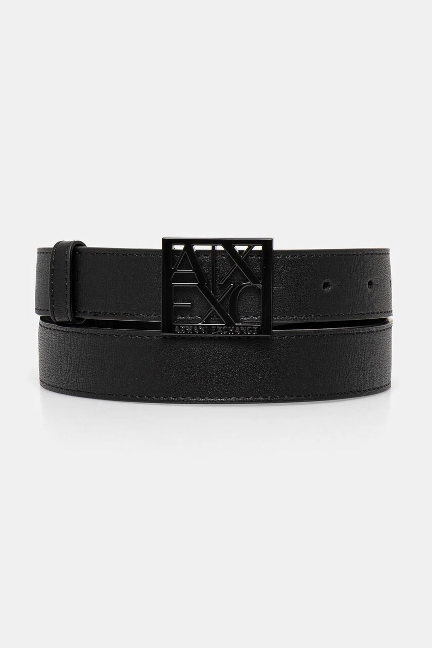 Armani Exchange Curea femei, culoarea negru