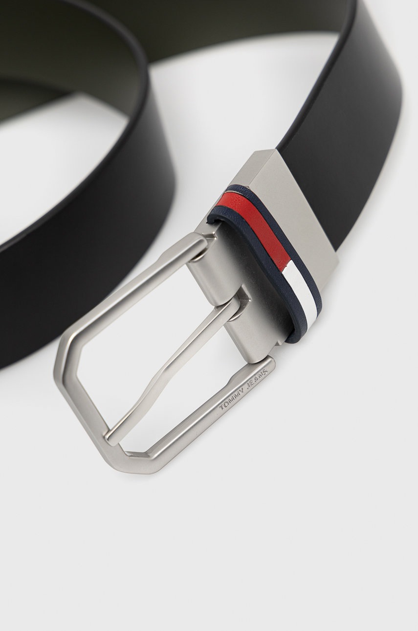 

Двосторонній шкіряний ремінь Tommy Jeans чоловічий колір чорний